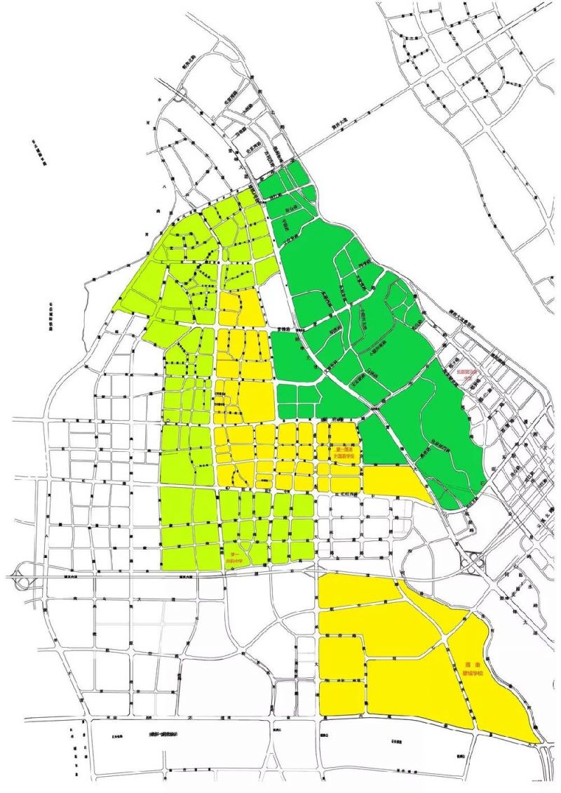 2019年長沙望城區月亮島片區與高塘嶺片區學區劃分示意圖