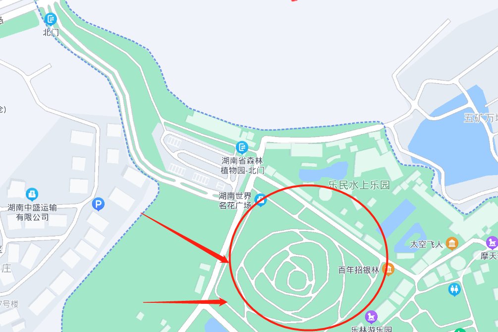 湖南省植物园路线图片