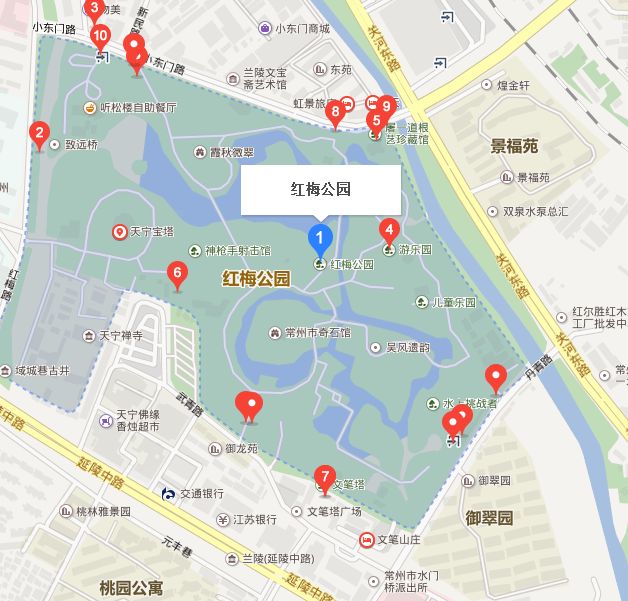 红梅公园地图简笔画图片