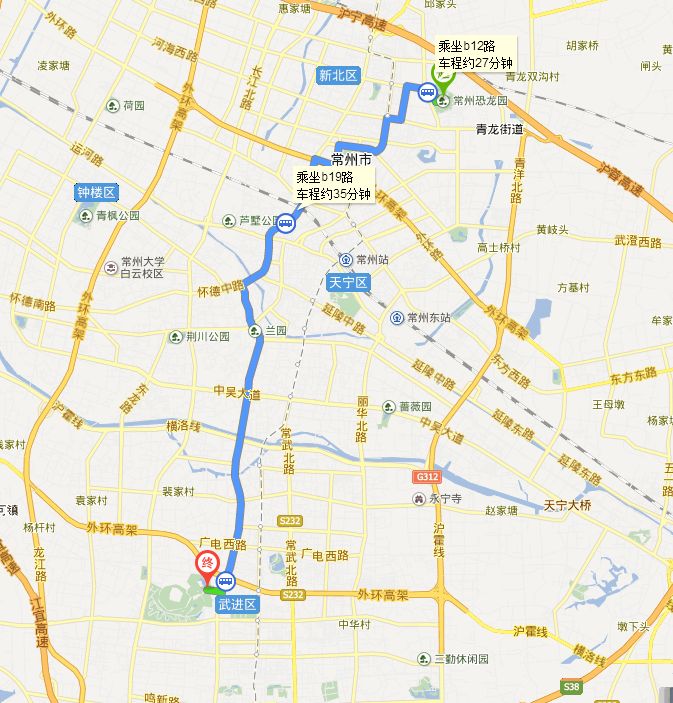 常州中华恐龙园到淹城怎么走