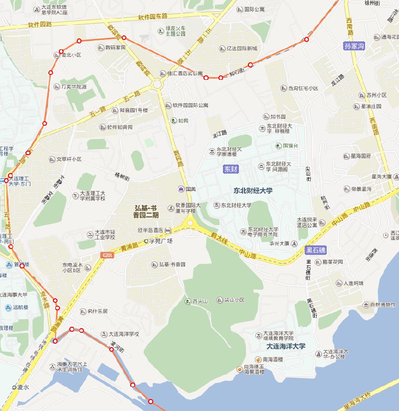 沙河口黑石礁街道地图全图高清版- 大连本地宝