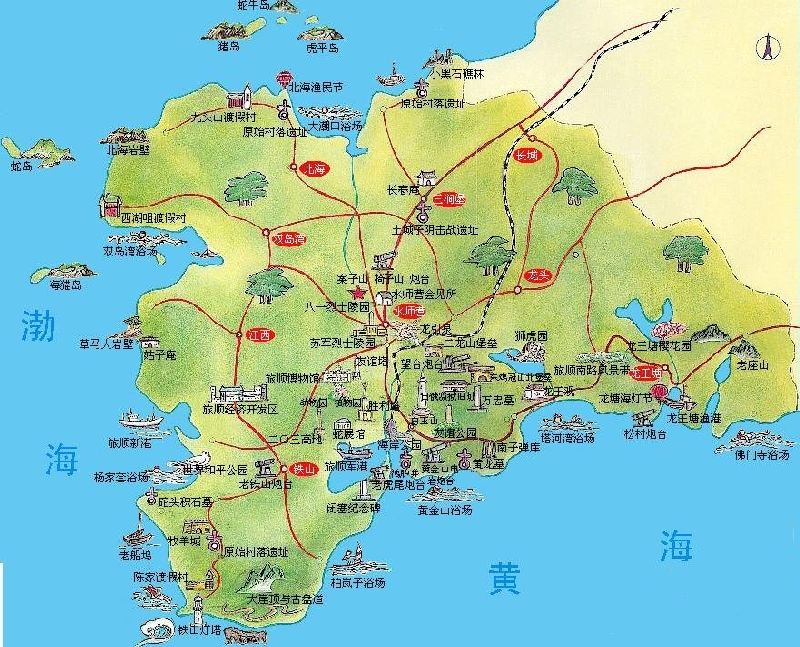 旅顺景区地图图片