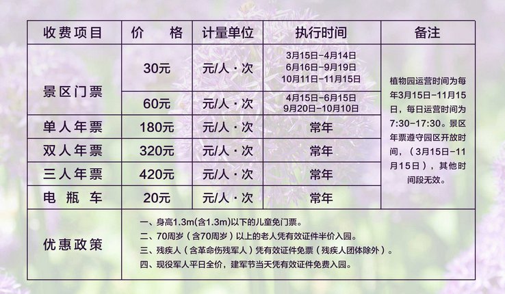 大连英歌石植物园门票多少钱