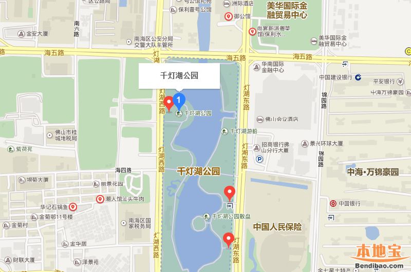 千灯湖地图图片