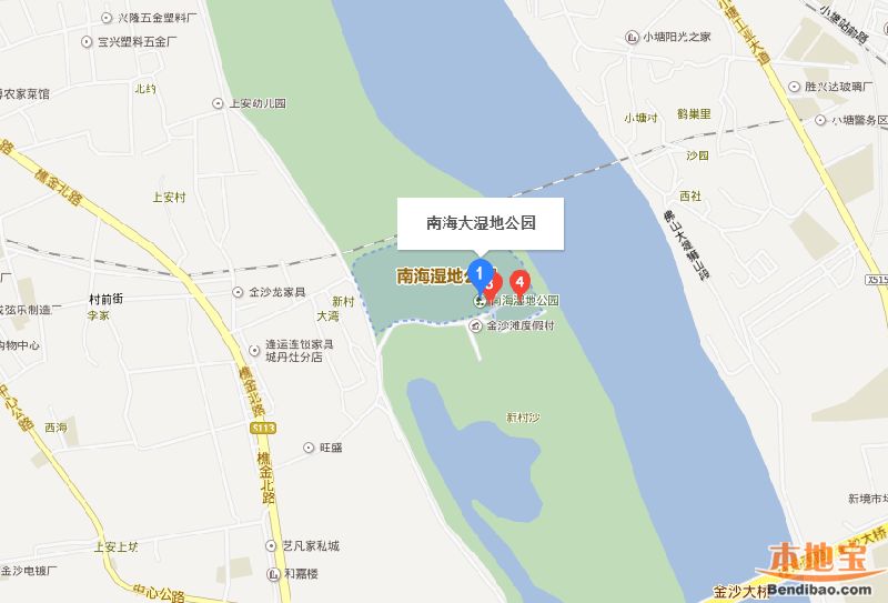 南海大湿地公园地图