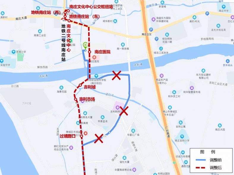 (樵15路调整前后线路走向示意图)71135路135路首末站由"东方广场