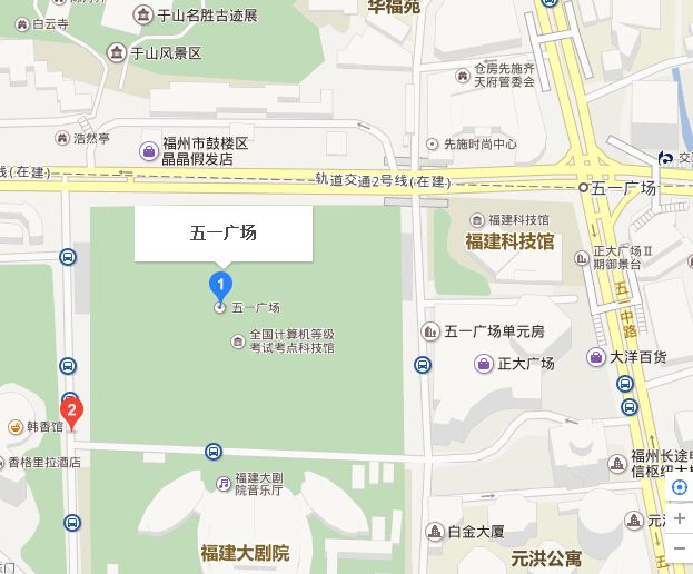 福州五一广场平面图图片