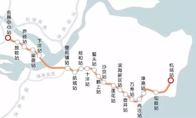 福州地铁6号线线路图