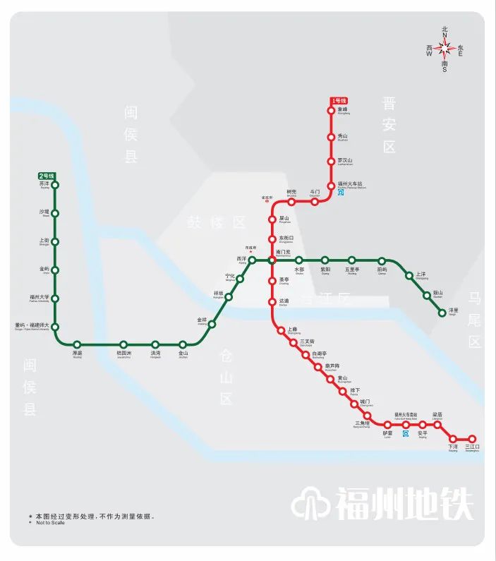 地铁1号线线路图福州图片