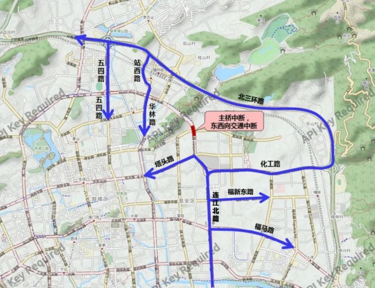 一,連江路南往北方向機動車可選擇