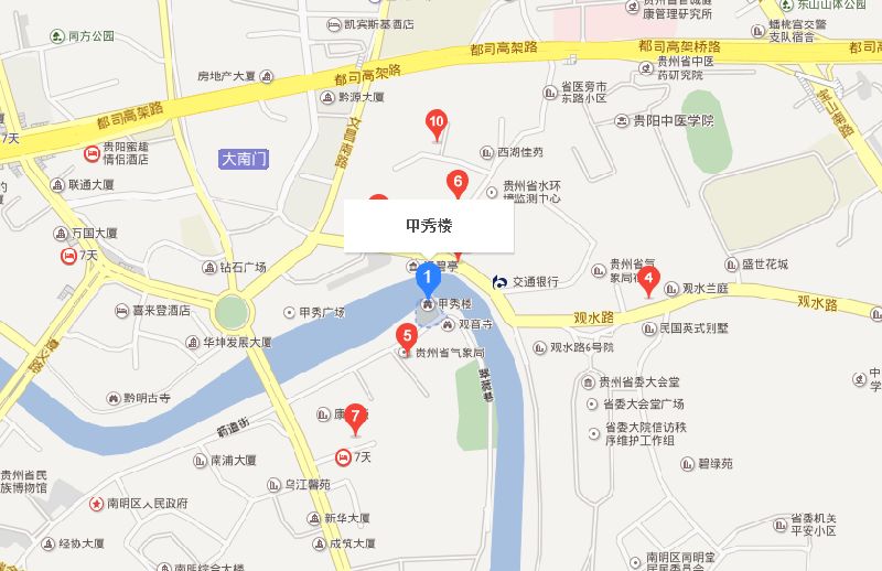 贵阳市甲秀楼地图