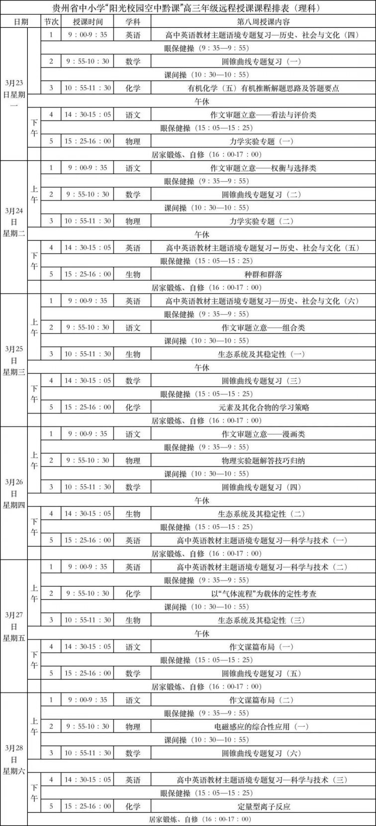 高三年級理科3.23-3.27課表高二年級文科3.23-3.27課表高二年級理科3.