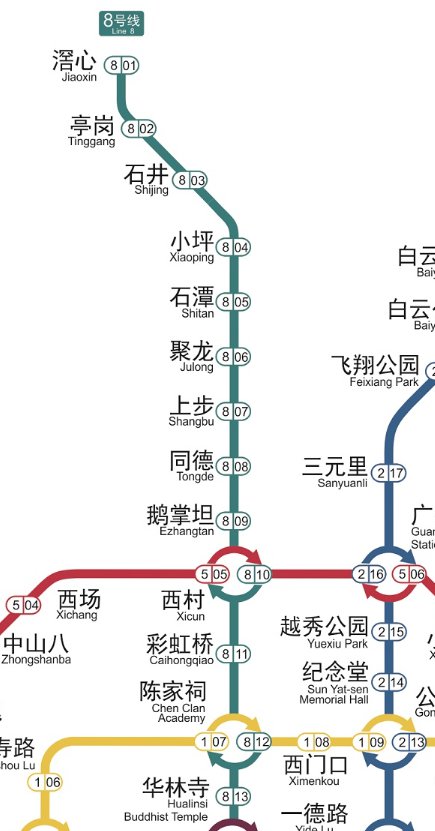 8号线地铁线路图广州图片