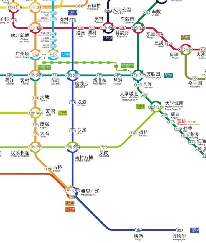 广州18号线地铁站点图图片