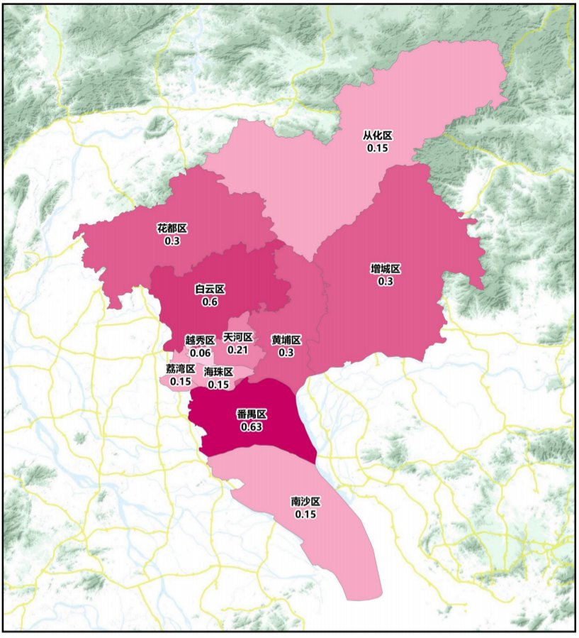 广州板块区分地图图片