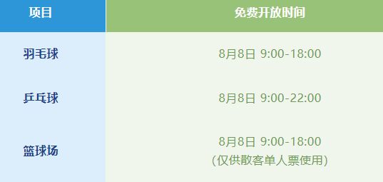 2025广州体育馆全民健身日免费时间＋项目