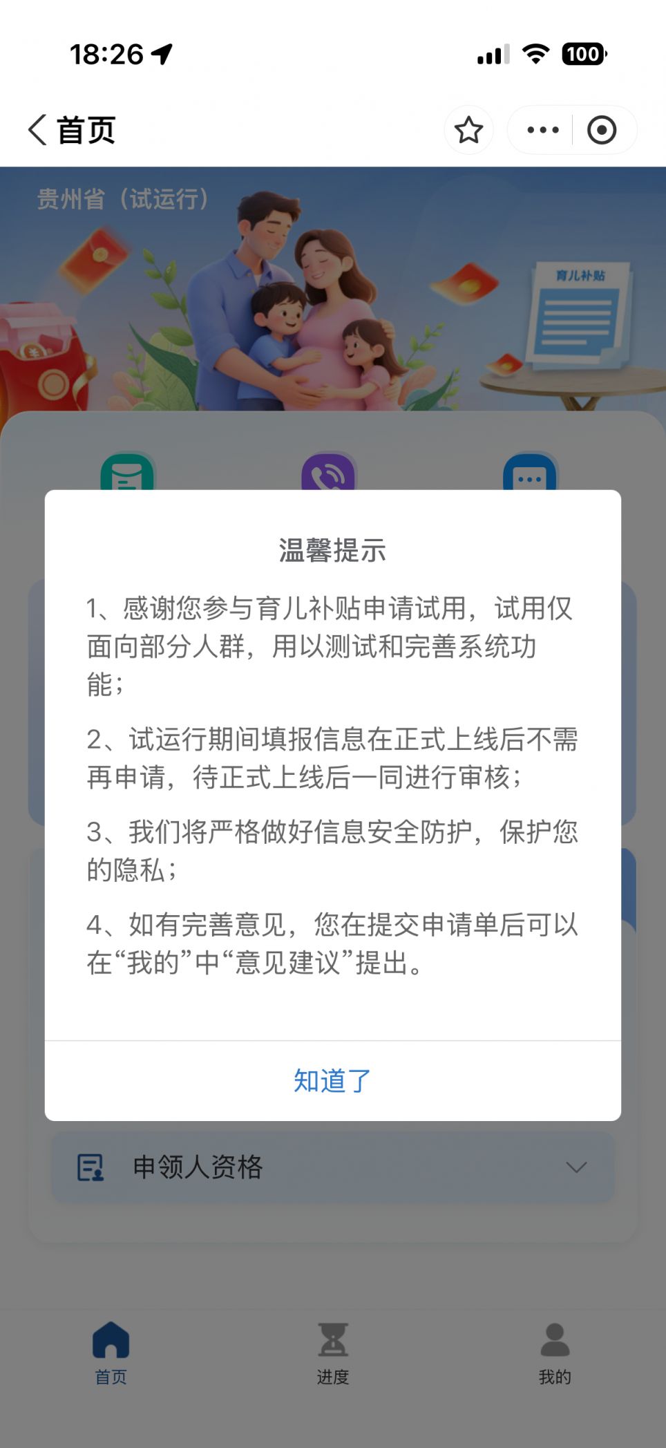 育儿补贴试运行邀约是什么意思？