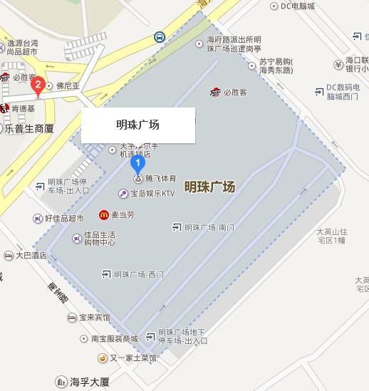 明珠广场地图图片