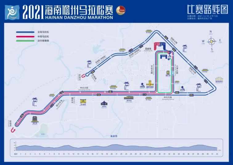 2021海南儋州國際馬拉松比賽項目及比賽路線一覽