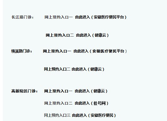 安徽醫科大學第一附屬醫院門診預約入口