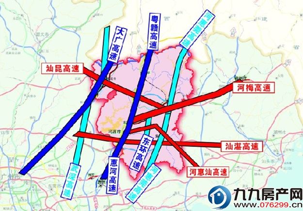 通过互通立交与汕头至湛江高速公路相接,终点位于惠州市惠阳区平潭镇
