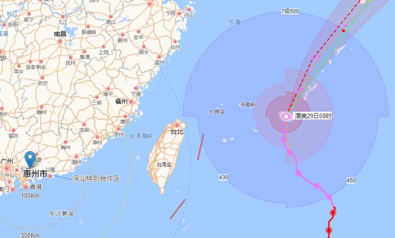 2018第24号台风潭美实时路径图(附查询入口)