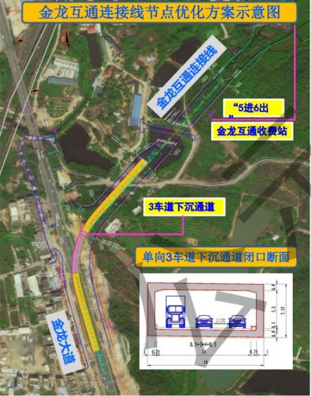 金龙大道(惠城区段)快速化改造工程金龙互通连接线节点优化方案