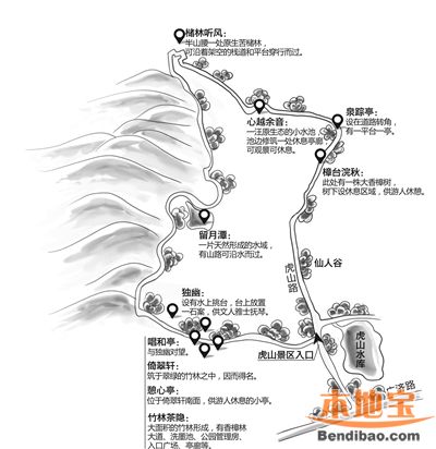 大慈岩游览路线图图片
