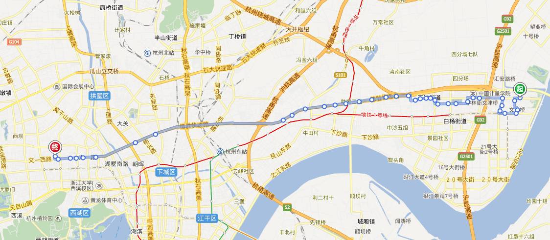 杭州公交4路线路图图片