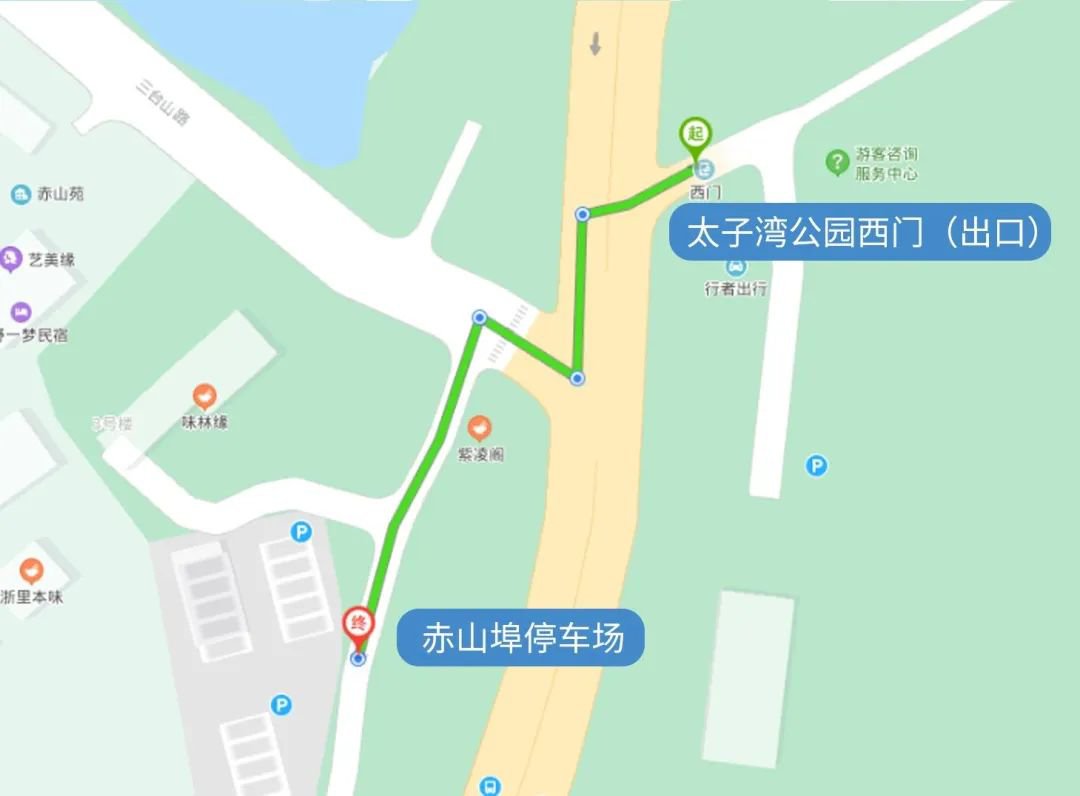 杭州太子湾公园路线图图片