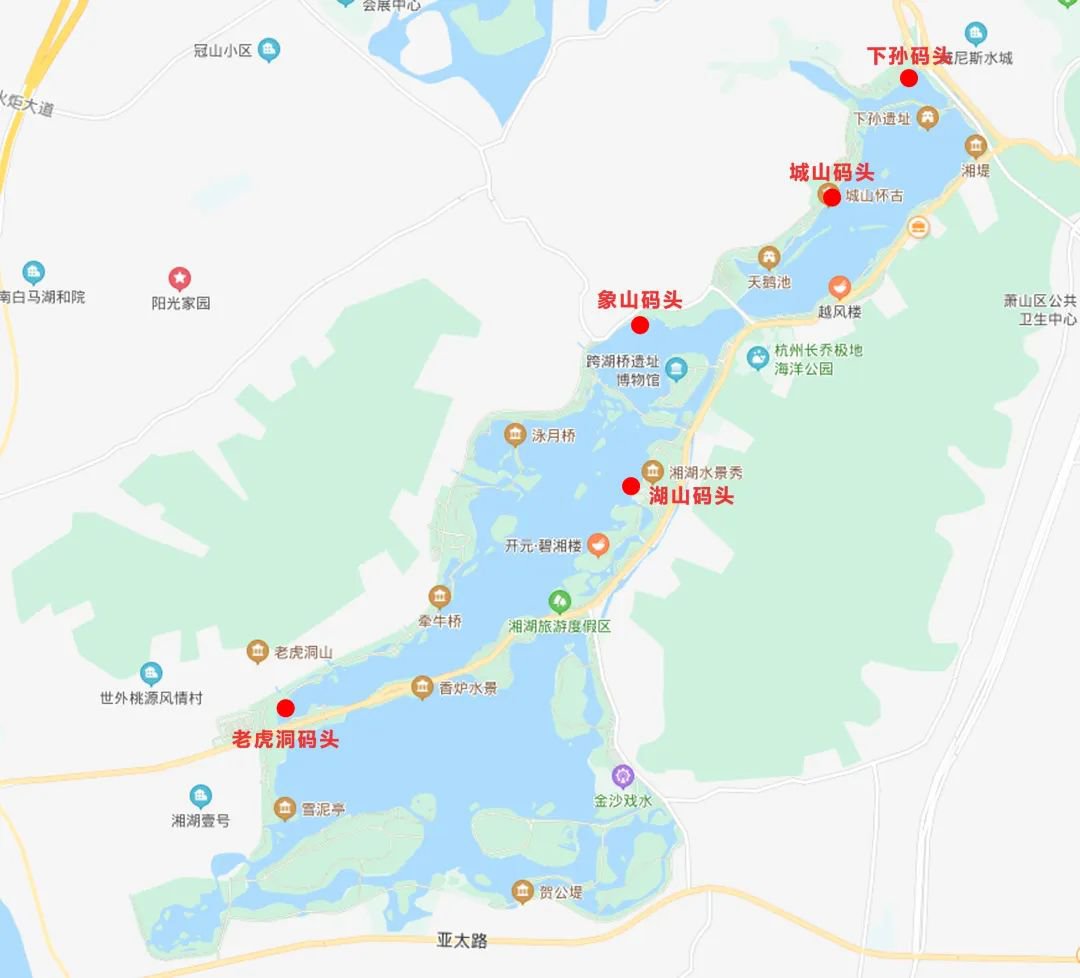 湘湖二期的景点地图图片