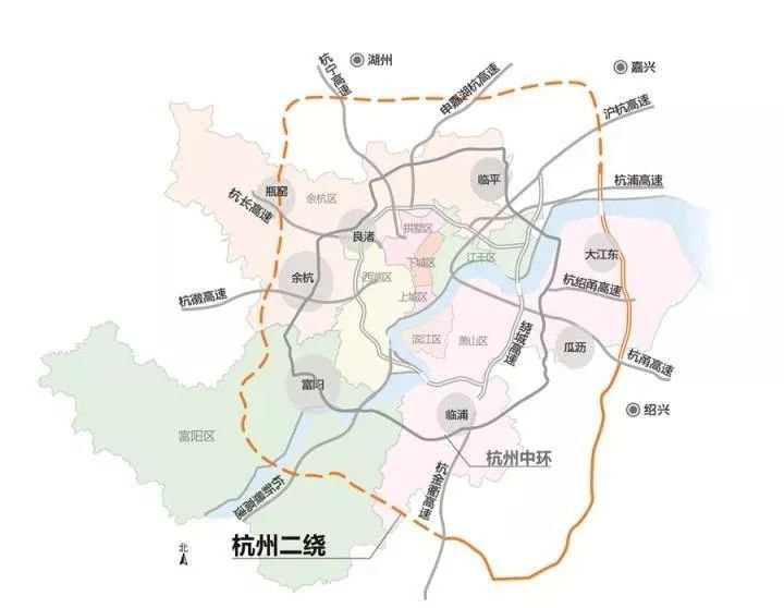杭州二环规划图高清图片