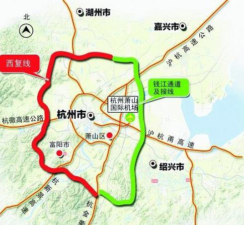 杭州二环线具体线路图图片