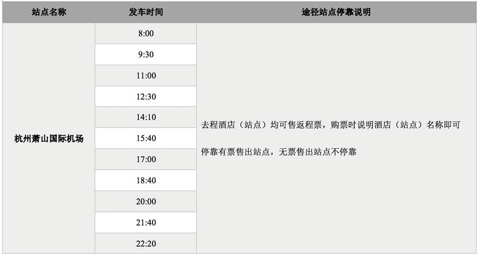 2021杭州萧山机场大巴时刻表(钱江新城a专线) 2021杭州萧山机场大巴