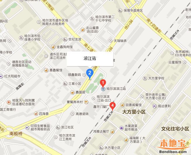 哈尔滨滨江站地图
