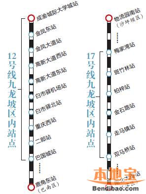 重庆轻轨12号线部分站点出炉来看看哪些经过你家吧