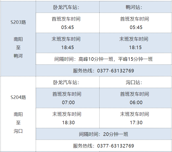 2022年5月1日起南陽宛東公交執行夏季運營時間