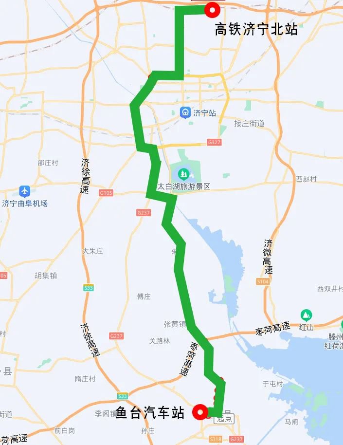 济宁高铁城际公交线路各县市区汇总 济宁高铁城际公交线