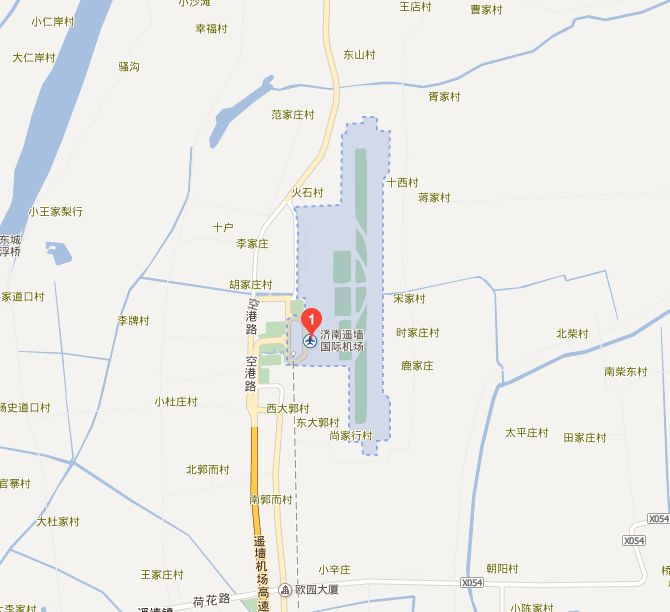 济南遥墙机场平面图图片