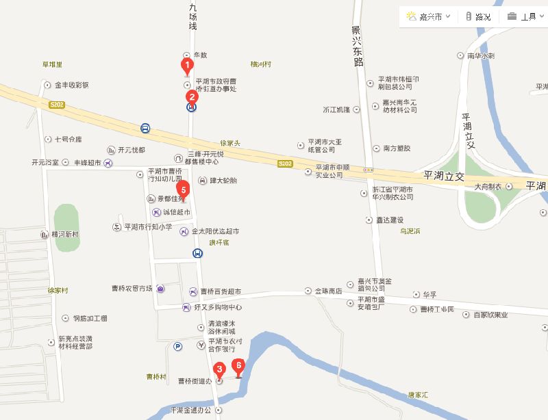 平湖市曹桥街道地图全图高清版