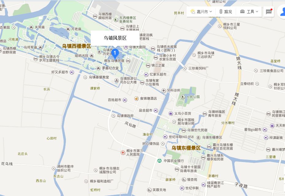 乌镇地理位置地图图片
