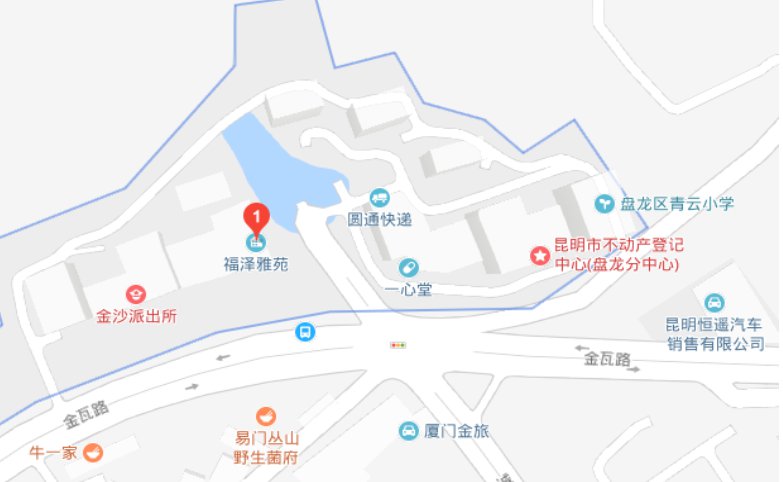 福泽雅苑项目位于昆明市盘龙区青云街道办事处郭家凹村.