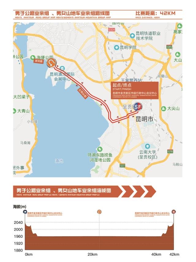 2019昆明环滇自行车赛路线说明