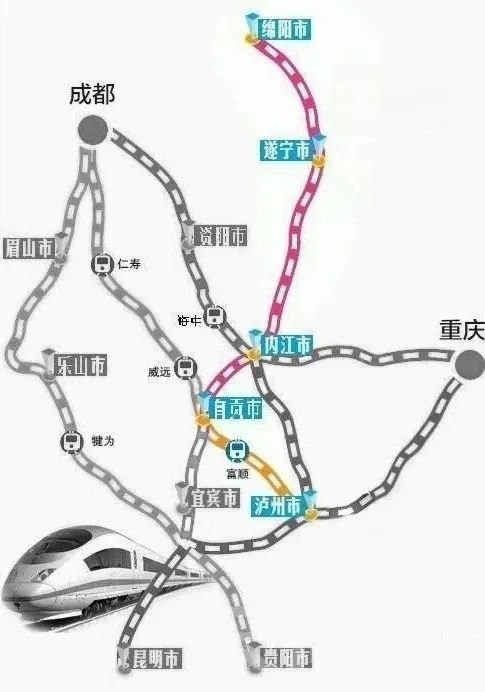 渝昆高铁泸州段线路图图片