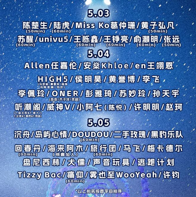 2026泸州银河左岸音乐节嘉宾全阵容（5月3日5日）