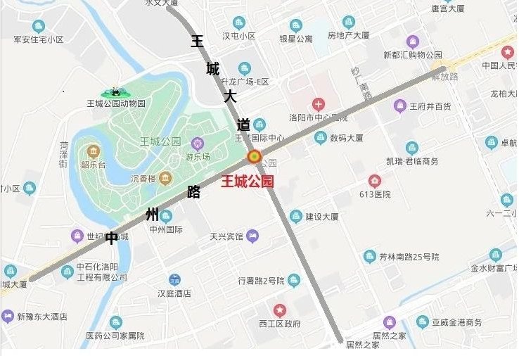 洛阳王城公园内部地图图片