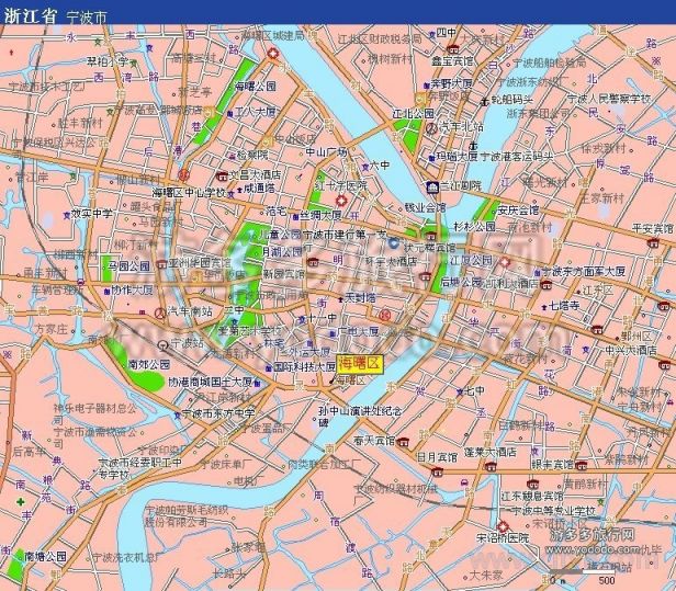 宁波海曙区详细地图图片
