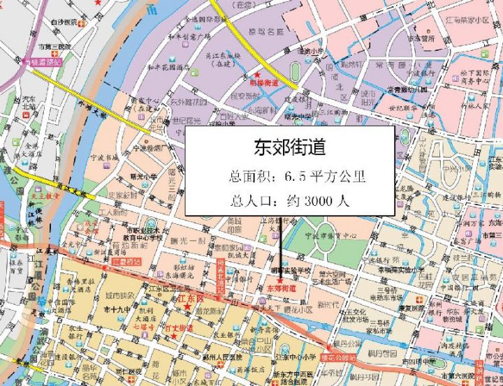 杭州江东区地图图片