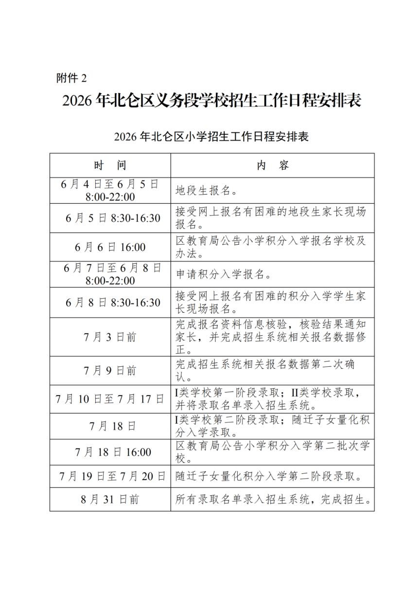 【本地资讯】2026年北仑区义务教育阶段招生工作通知