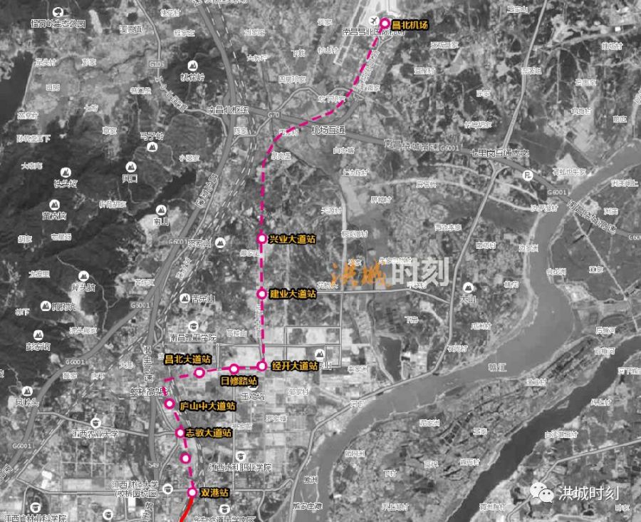 網曝南昌地鐵二期規劃調整方案1號線北延2號線東延線路調整